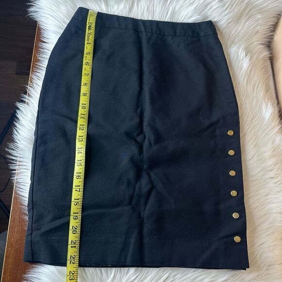 Worthington Black Pencil Skirt With Snap Button Detail Size 4 - Picture 8 of 11